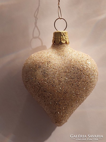 Glass Christmas tree decoration modern heart glass decoration