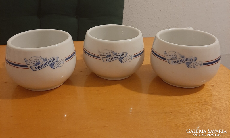 Haas & Czjzek porcelán (Czechoslovakia) Pannonia felirat Cappuccino, hosszúkávés csésze 6,5 cm