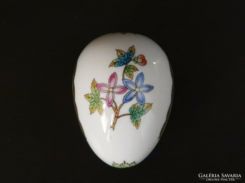 Herend Victorian patterned egg-shaped bonbonier