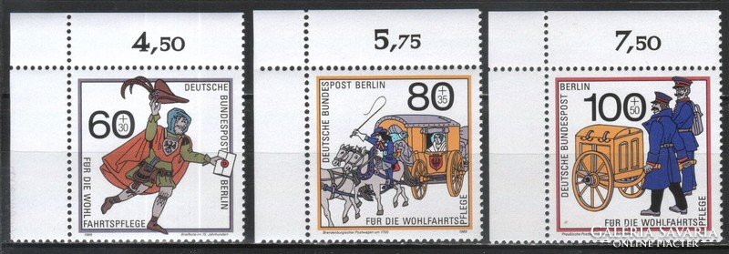 Postatiszta Berlin 1029 Mi 852-854     12,00 Euró