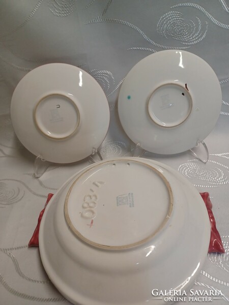 Gmunder ceramic bowl with 2 small plates
