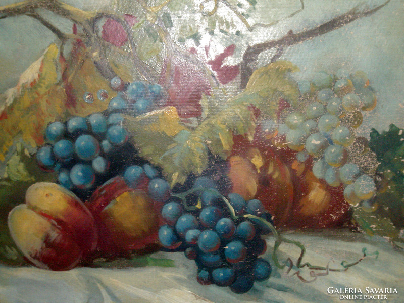 Old fruit still life in a new frame - art&decoration