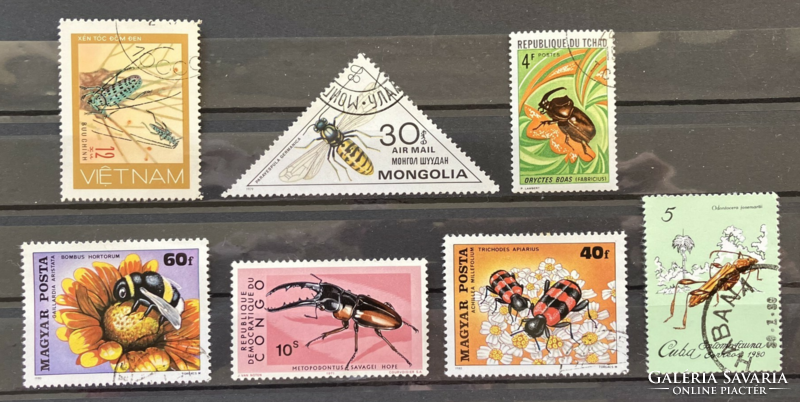 Stamps with insects motif