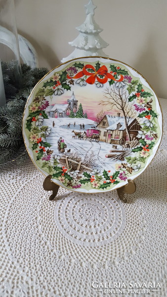 Royal Albert porcelán karácsonyi tányér