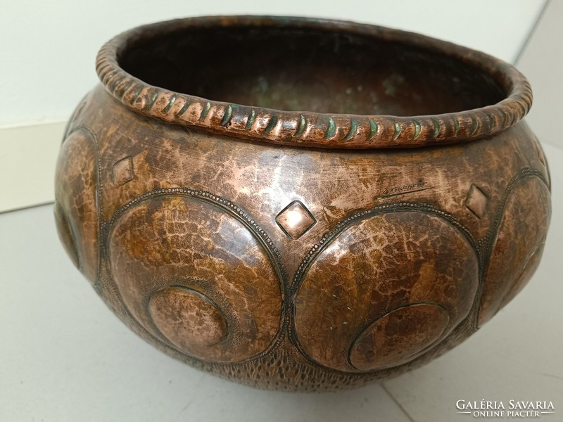 Antique caspo patina designed red copper jean goardere france 464 8203