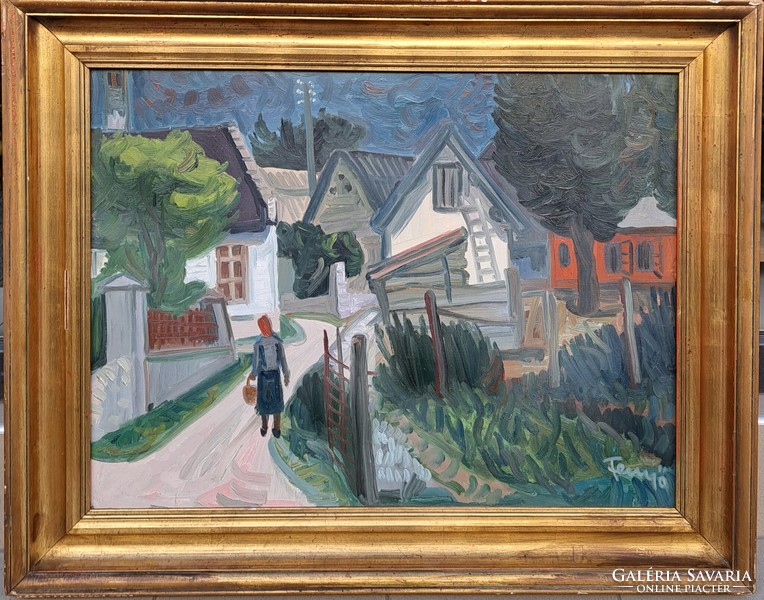 Fenyő andor endre (1904-1971): village, 60x80 cm., Picture gallery