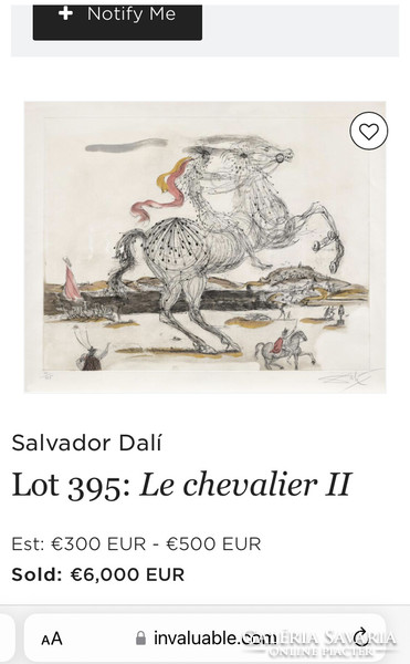 Salvador Dali (1904-1989) - Don Quixote (very rare hand-signed by Dali !!!)
