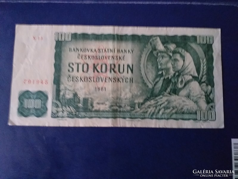 1961-es 100 Korona csehszlovák