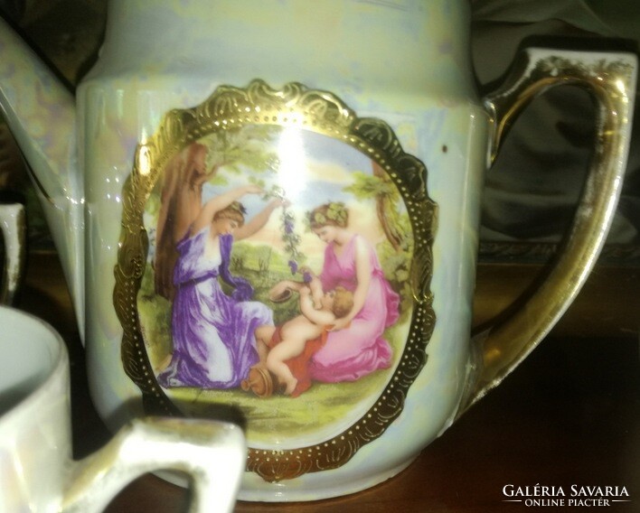 Antique tea set of 4 - viable - giant cups - art&decoration