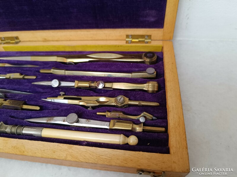 Antique stationery pen marker set in original school box drawing writing tool 484 8282