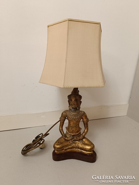 Antique Buddha Buddhist Burmese statue table lamp with shade 453 8236