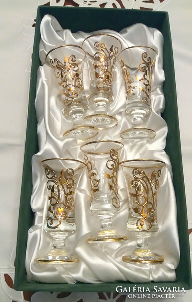 Liqueur glasses in a gift box