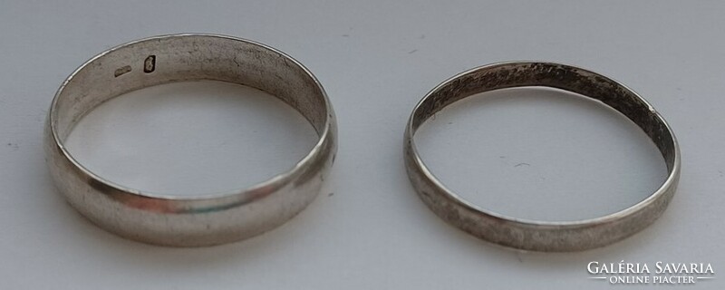 Ezüst eljegyzési gyűrű pár - 925 ezüst karikagyűrű pár