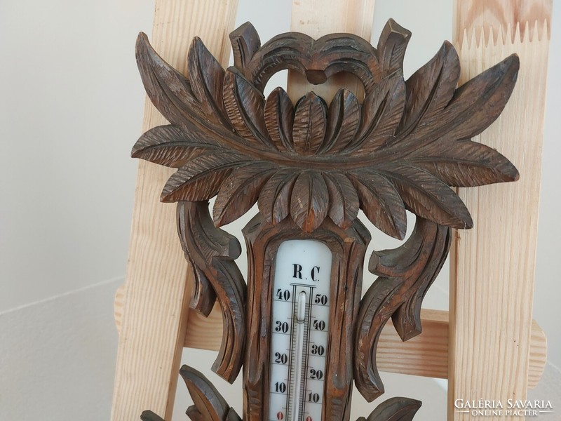 (K) Antik barométer, hőmérő különlegesség Franz Bruder Ónémet stílus