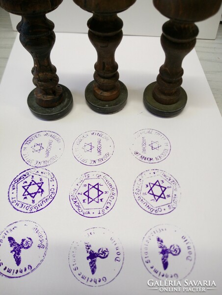 Seal, seal press, stamp, 3 pcs