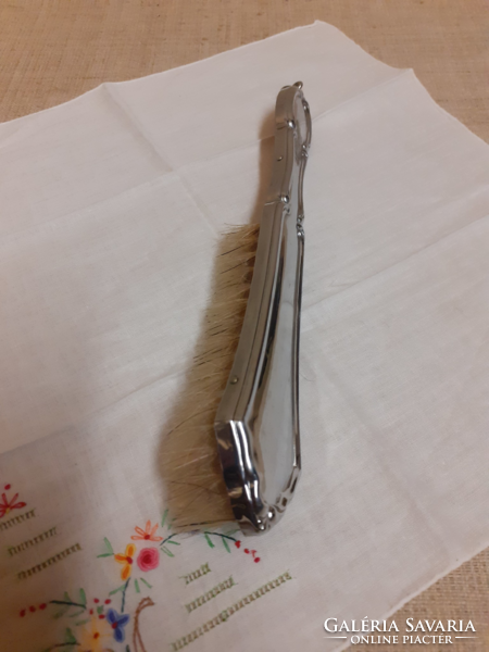 Old silver hanging clothes brush gift with small tablecloth