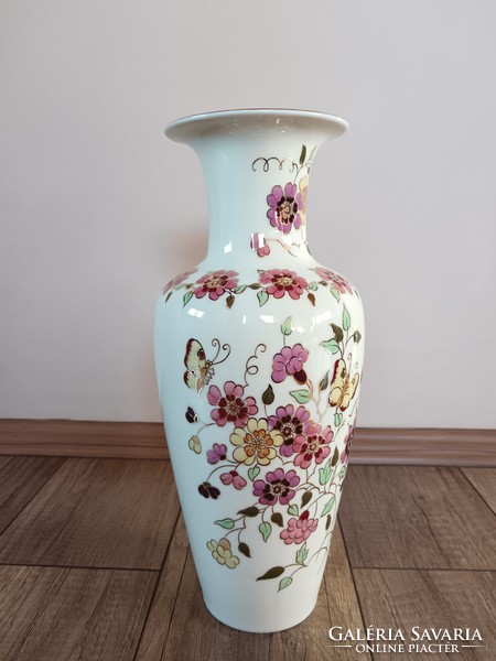 Zsolnay large porcelain vase with a butterfly pattern