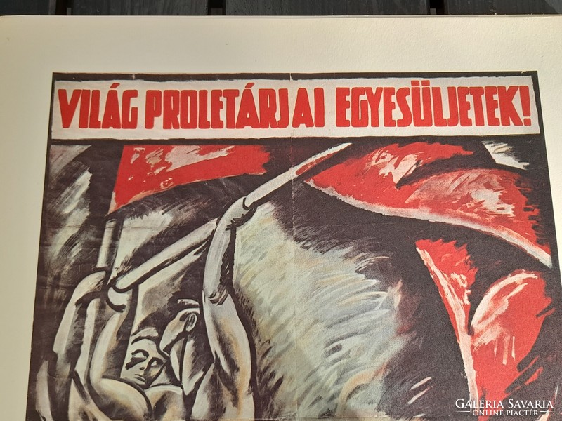 1,-Ft Szovjet soviet kommunista tanácsköztársaság mozgalmi plakát offset 5.