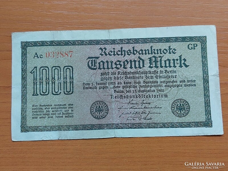 Germany 1000 marks 1922 gp