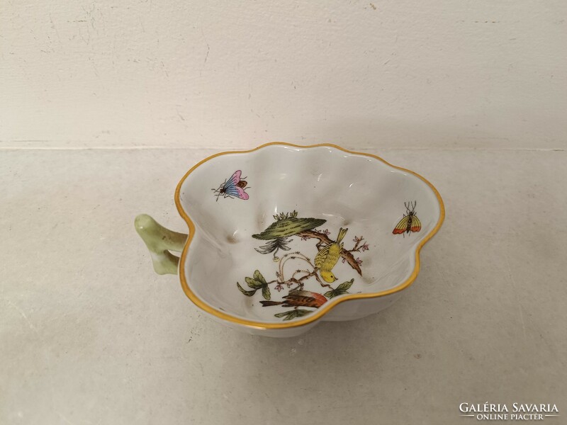 Antique Herend offering bowl bowl leaf porcelain rothschild pattern Herend 836 8274