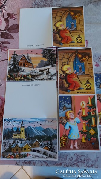 Hentschel Antal karácsonyi képeslapok postatiszta kinyitható