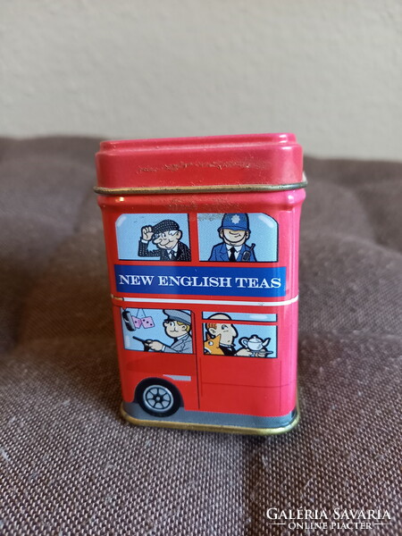 Szép London busz fém teásdoboz (6,7x4,5 cm)