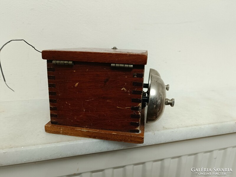 Antique wall mounted wooden box telephone for school or apartment bell 838 8275