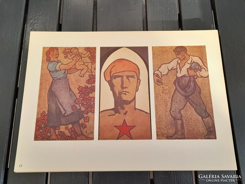 1,-Ft Szovjet soviet kommunista tanácsköztársaság mozgalmi plakát offset 12.
