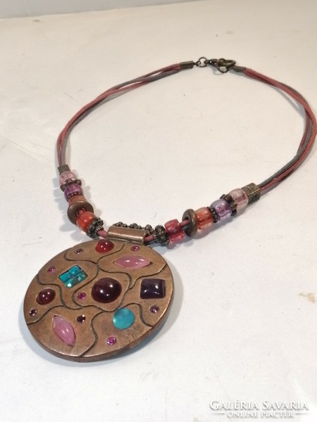 Bronze colored rhinestone necklaces (1041)