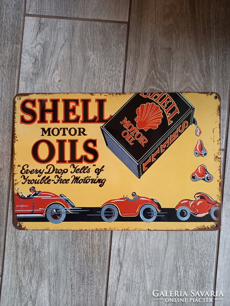 Beautiful shell steel advertising sign (30x20 cm)