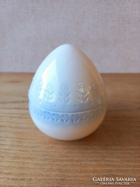Retro Hungarian aquincum porcelain. Aquazur egg. Antonia Ozz sábo