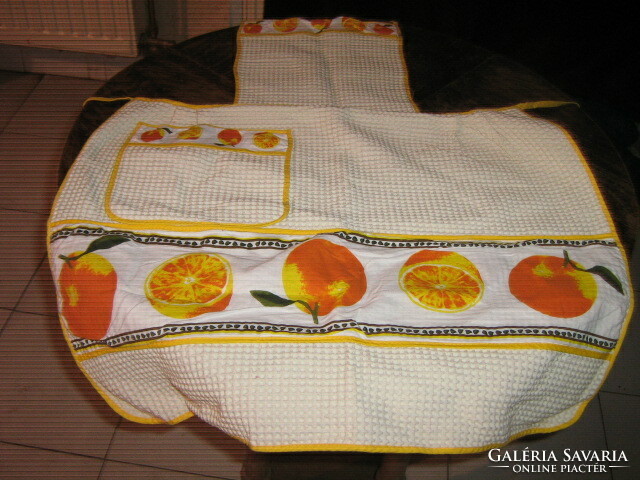 Charming fruit pattern pocket apron