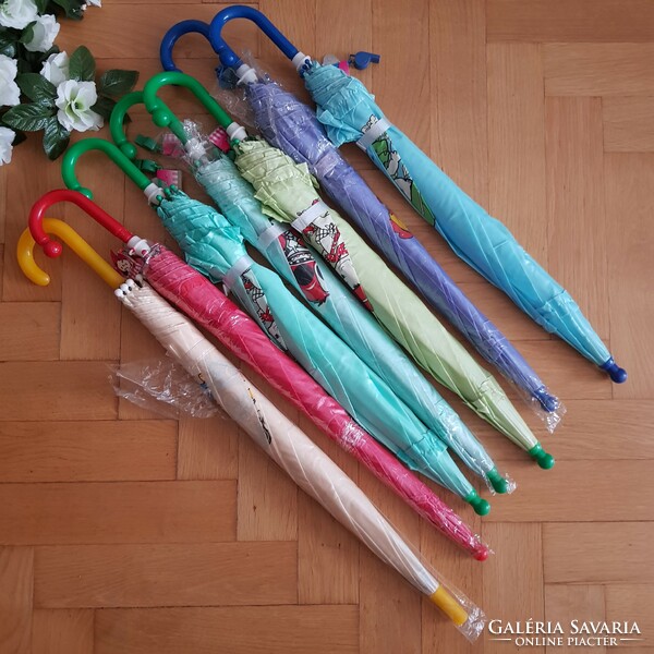 New, disney stitch pattern ruffled semi-automatic children's umbrella with whistle