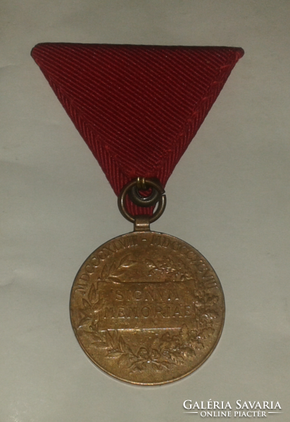 József Ferenc bronze jubilee war award ( signum memoriae ) with a matching war ribbon