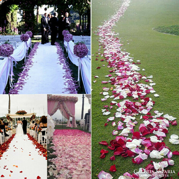 Packs of 100 textile flower petals, rose petals, petals in pink color