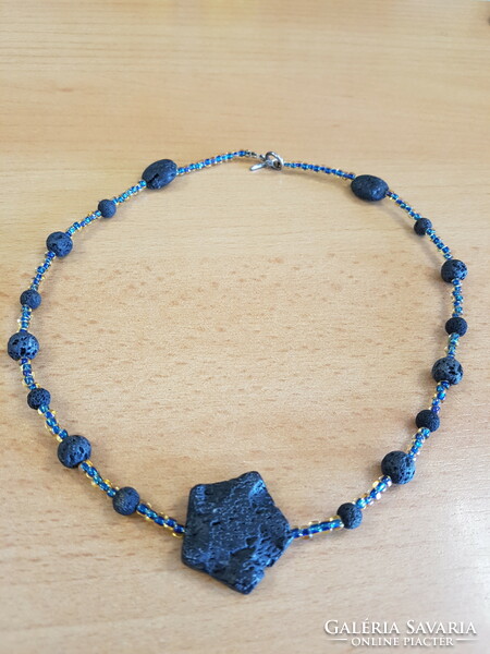 New lava stone necklace