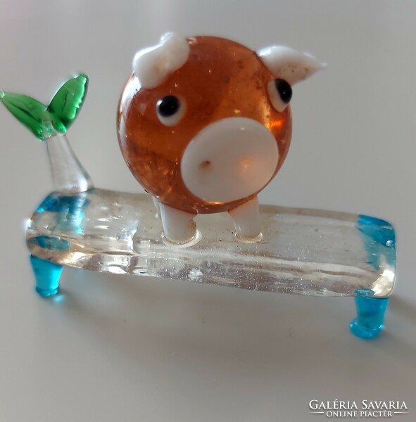 Glass lucky pig