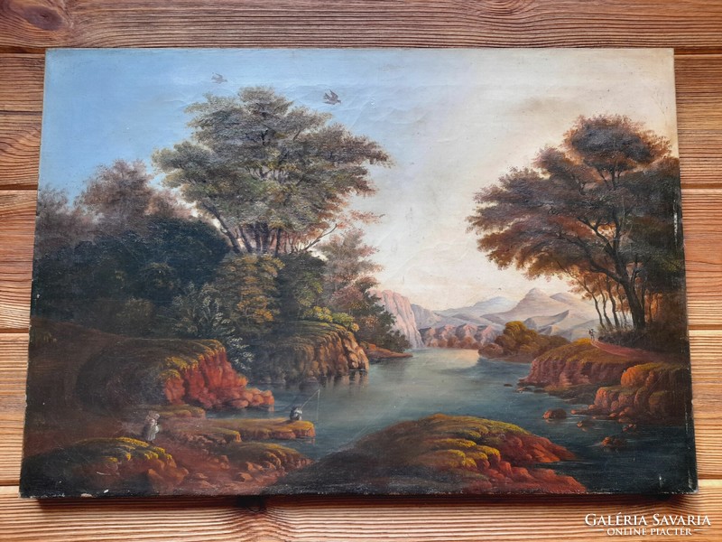 Antique landscape, painting, 41.5 x 60.5 cm