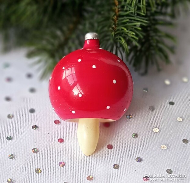 Old mushroom Christmas tree ornament 7-5cm