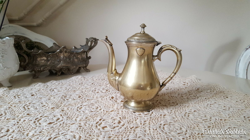 Brass tea and coffee pot, jug