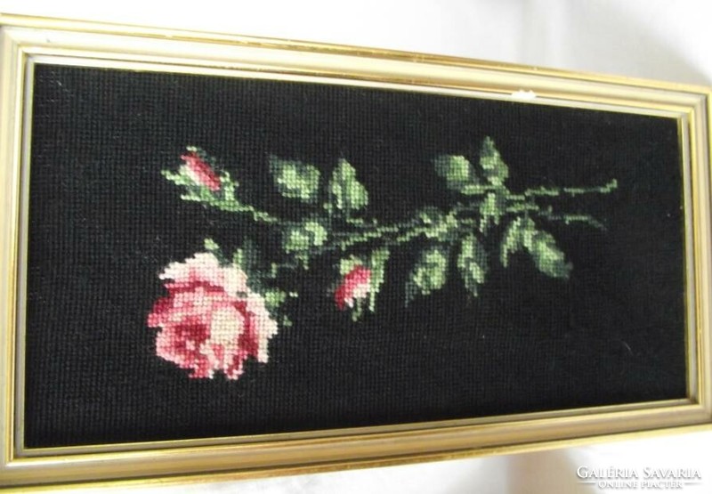 Rose-patterned tapestry picture, wall picture, picture frame