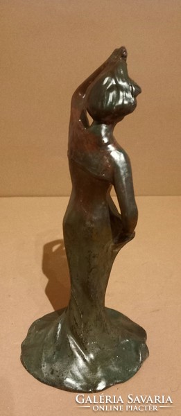 Szecessziós bronzirozott női szobor ALKUDHATÓ design