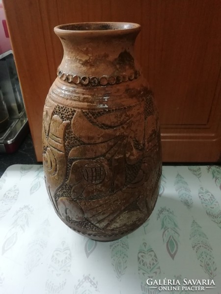 Antique folk bird vase from marked collection