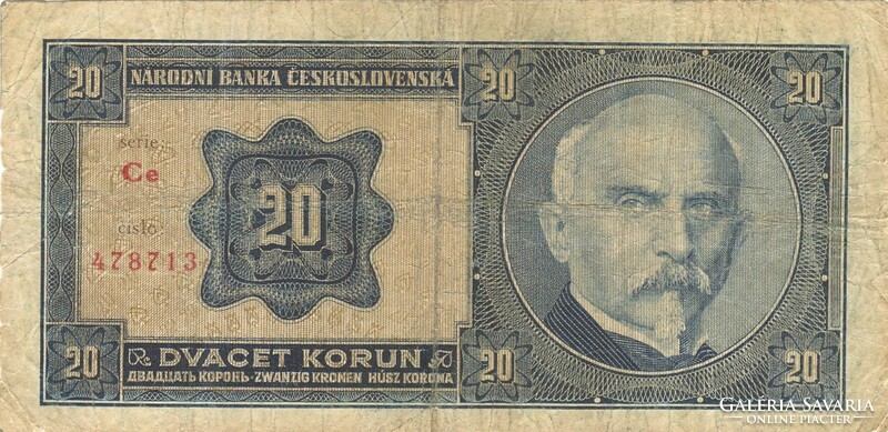 20 Korun crown 1926 Czechoslovakia 2.