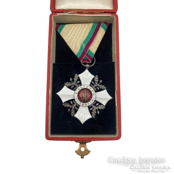 Bolgár Hazáért érdemrend - ezüst, tűzzománc - (1891 - 1908)