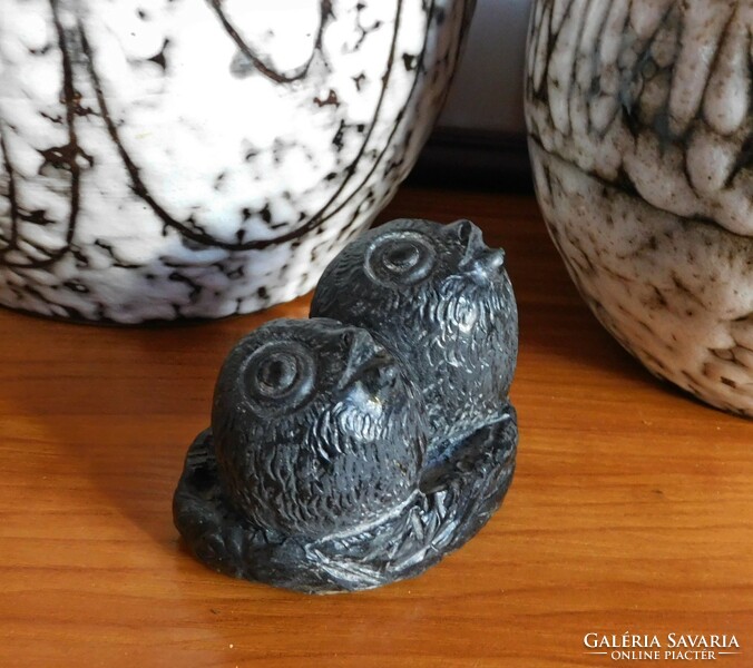 Üregi bagoly fiókák - kanadai őslakos kézműves figura