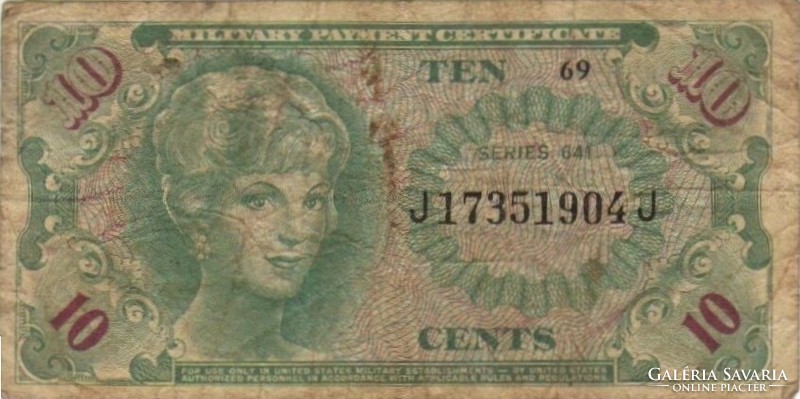 10 cent 1965 USA Military katonai