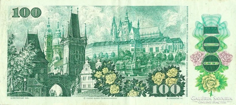 100 korun korona 1989 Csehszlovákia 2.