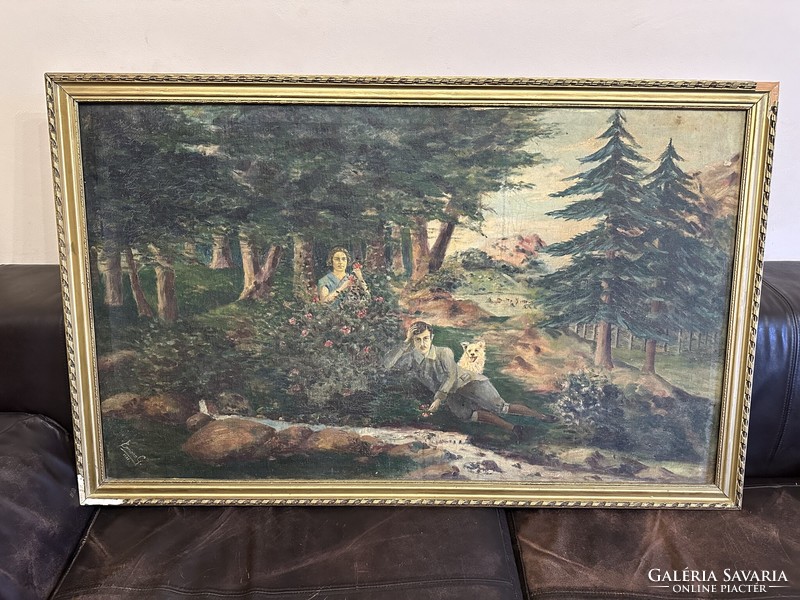 Old painting emecz g. 1925 with Signo