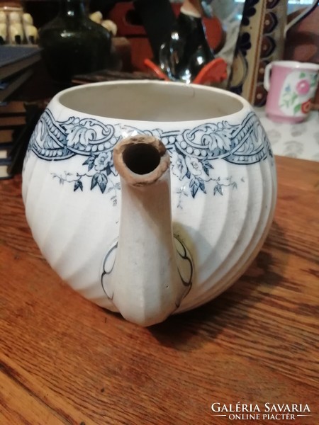 Antique labeled tea pourer, wrongly photographed